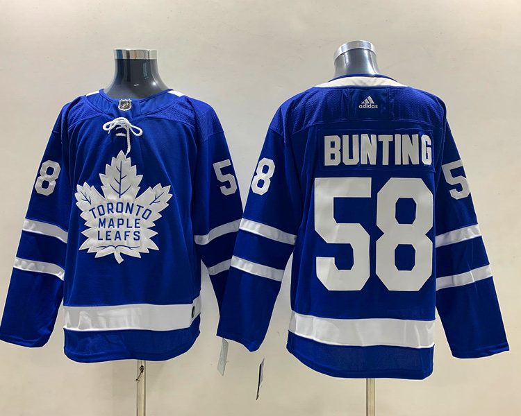 Men's Toronto Maple Leafs Michael Bunting #58 Blue Jersey