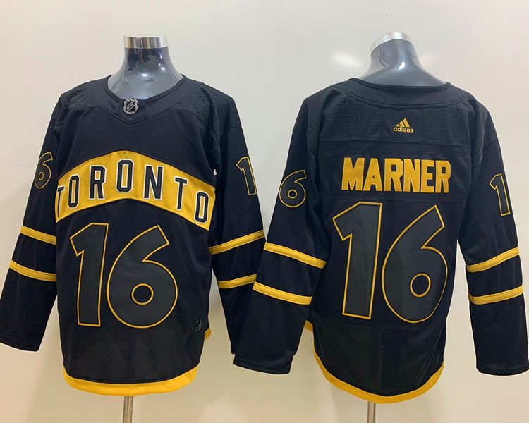 Men's Toronto Maple Leafs Mitch Marner #16 Black Jersey