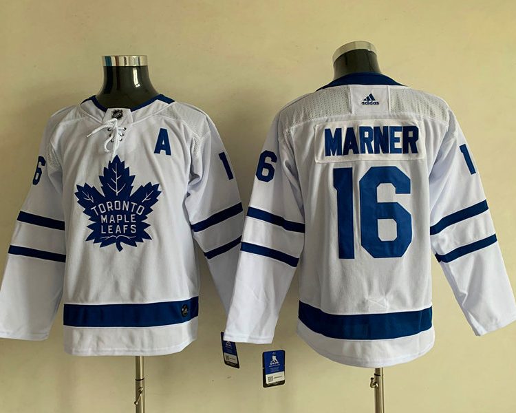 Men's Toronto Maple Leafs Mitch Marner #16 White Jersey
