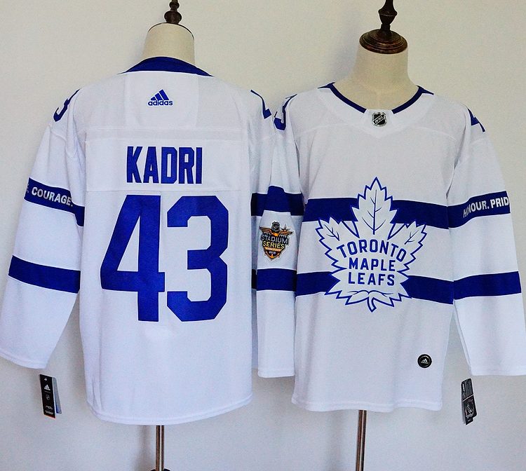 Men's Toronto Maple Leafs Nazem Kadri #43 White Jersey