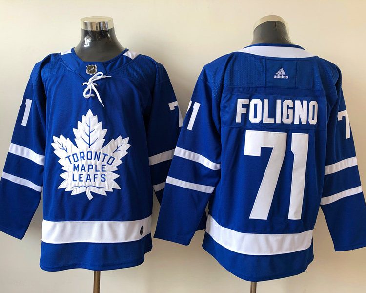 Men's Toronto Maple Leafs Nick Folgino #71 Blue Jersey