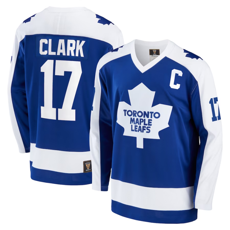 Men's Toronto Maple Leafs Wendel Clark #17 Blue Authentic Jersey