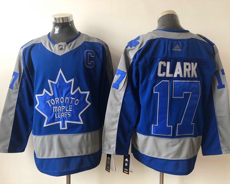 Men's Toronto Maple Leafs Wendel Clark #17 Blue Team Jersey