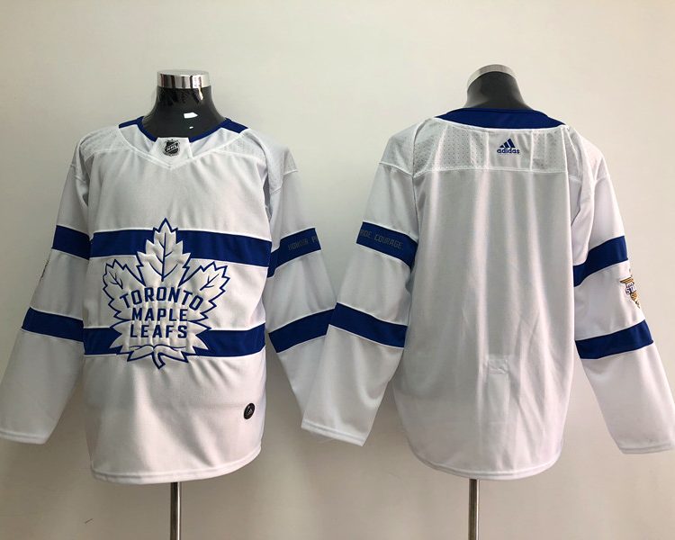 Men's Toronto Maple Leafs White Blank Jersey