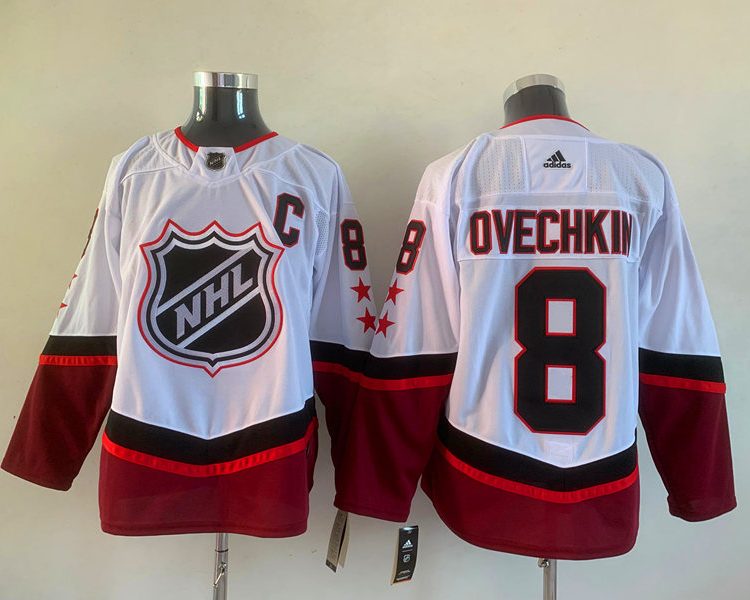 Men's Washington Capitals Alex Ovechkin #8 White Jersey