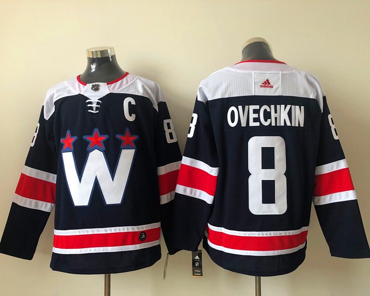 Men's Washington Capitals Alexander Ovechkin #8 Navy Home Breakaway Jersey