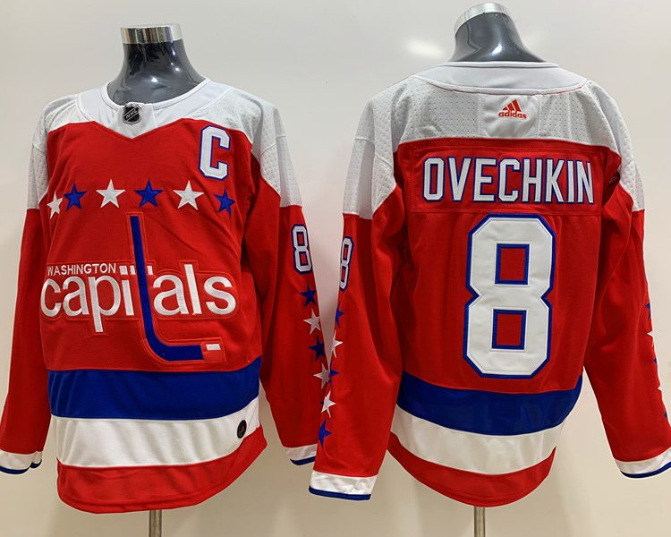 Men's Washington Capitals Alexander Ovechkin #8 Red Home Breakaway Jersey