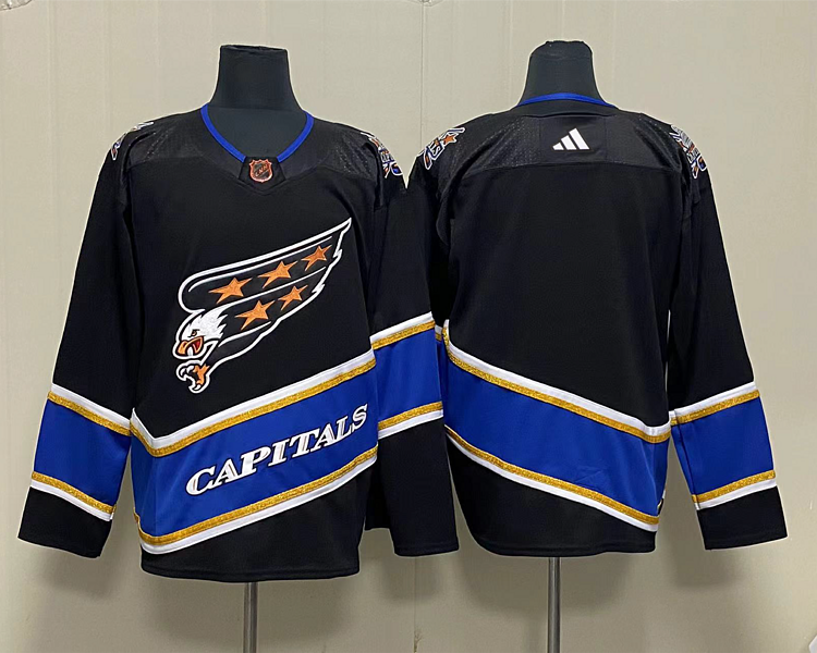 Men's Washington Capitals Black Blank Jersey