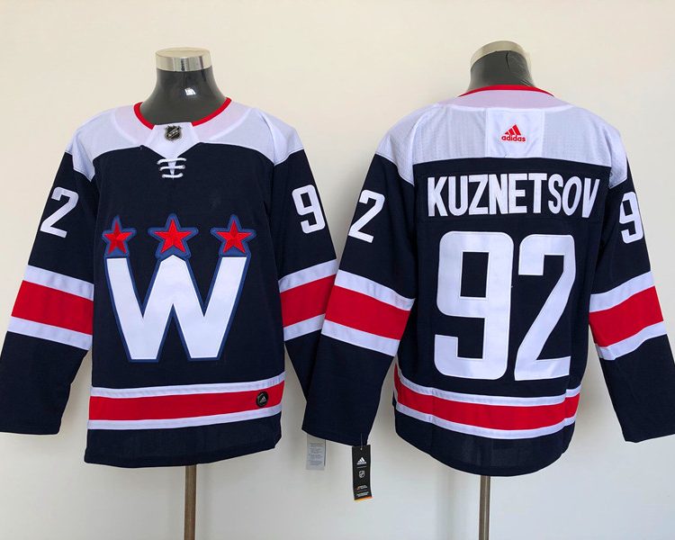 Men's Washington Capitals Evgeny Kuznetsov #92 Navy Home Breakaway Jersey
