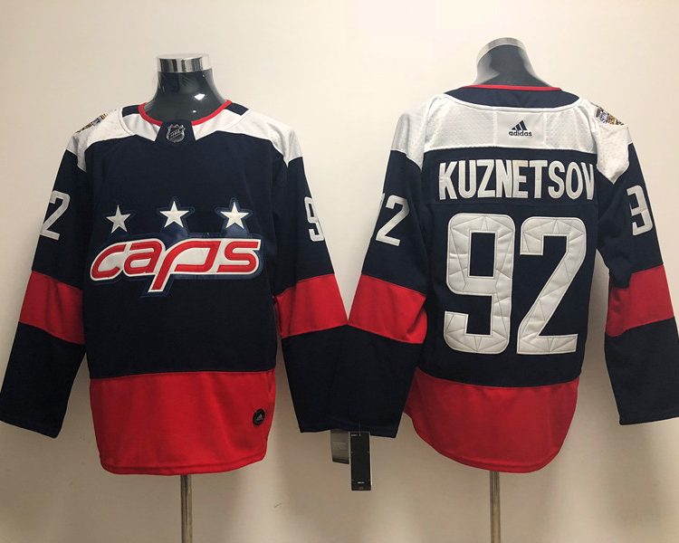 Men's Washington Capitals Evgeny Kuznetsov #92 Navy Jersey