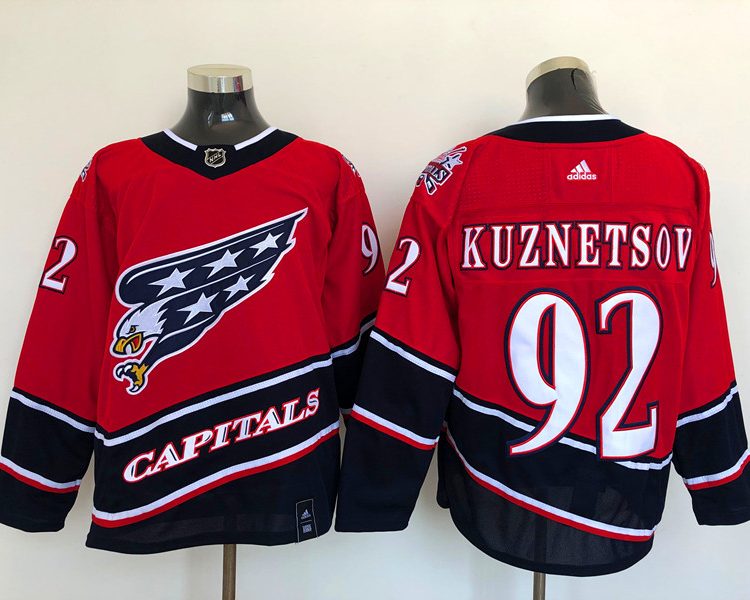 Men's Washington Capitals Evgeny Kuznetsov #92 Red Jersey