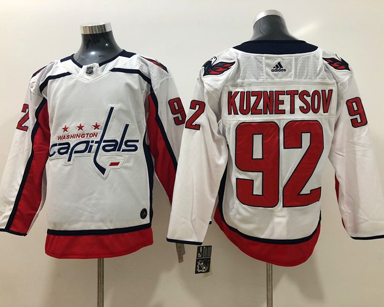 Men's Washington Capitals Evgeny Kuznetsov #92 White Home Breakaway Jersey