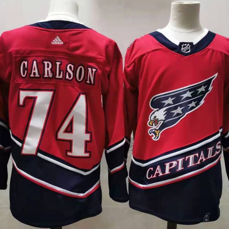 Men's Washington Capitals John Carlson #74 Red Home Breakaway Jersey