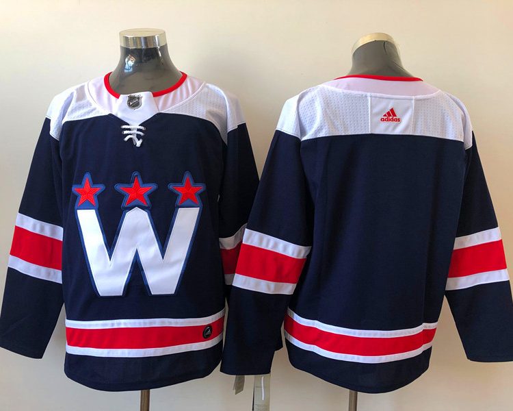Men's Washington Capitals Navy Alternate Premier Breakaway Blank Jersey