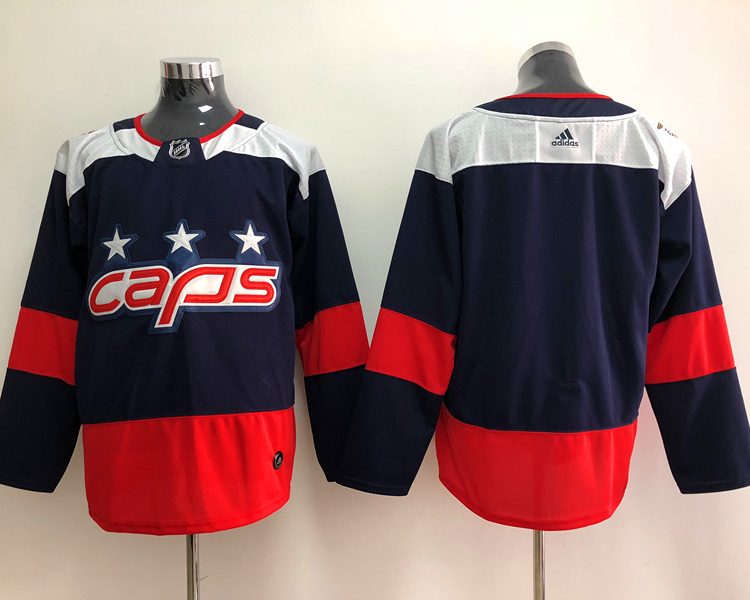 Men's Washington Capitals Navy Blank Jersey