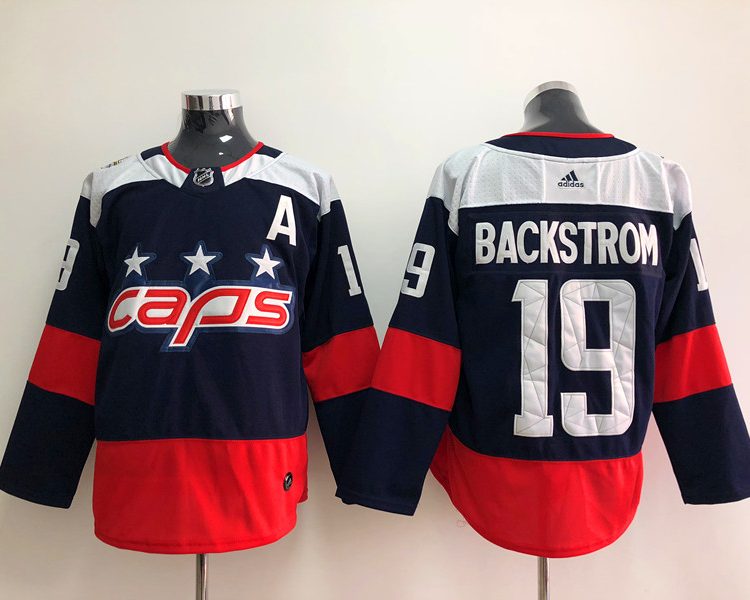 Men's Washington Capitals Nicklas Backstrom #19 Navy Home Breakaway Jersey