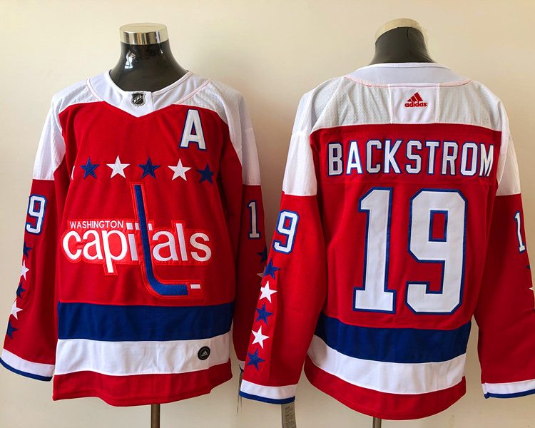 Men's Washington Capitals Nicklas Backstrom #19 Red Home Breakaway Jersey