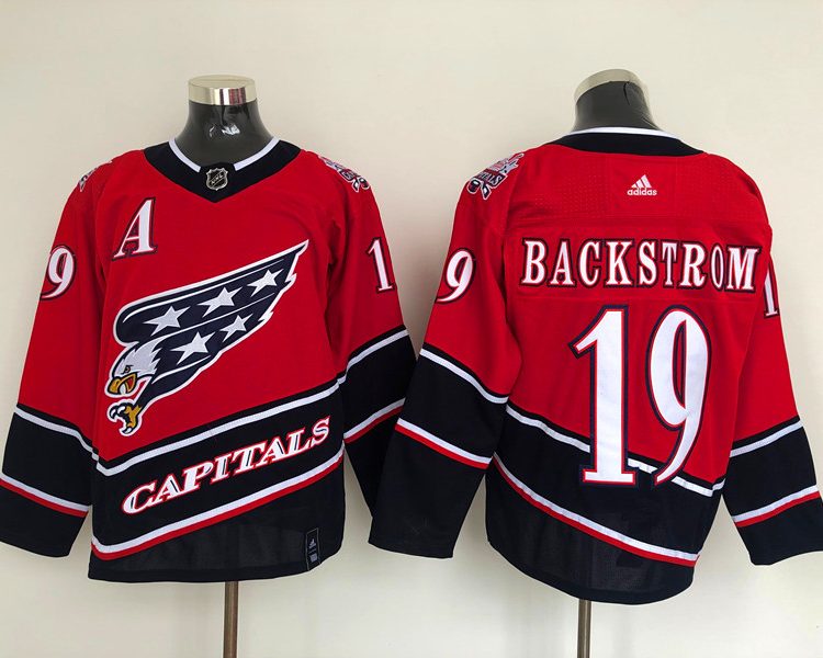 Men's Washington Capitals Nicklas Backstrom #19 Red Home Breakaway Jersey