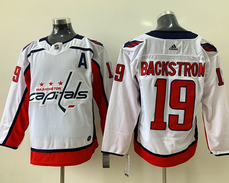 Men's Washington Capitals Nicklas Backstrom #19 White Home Breakaway Jersey