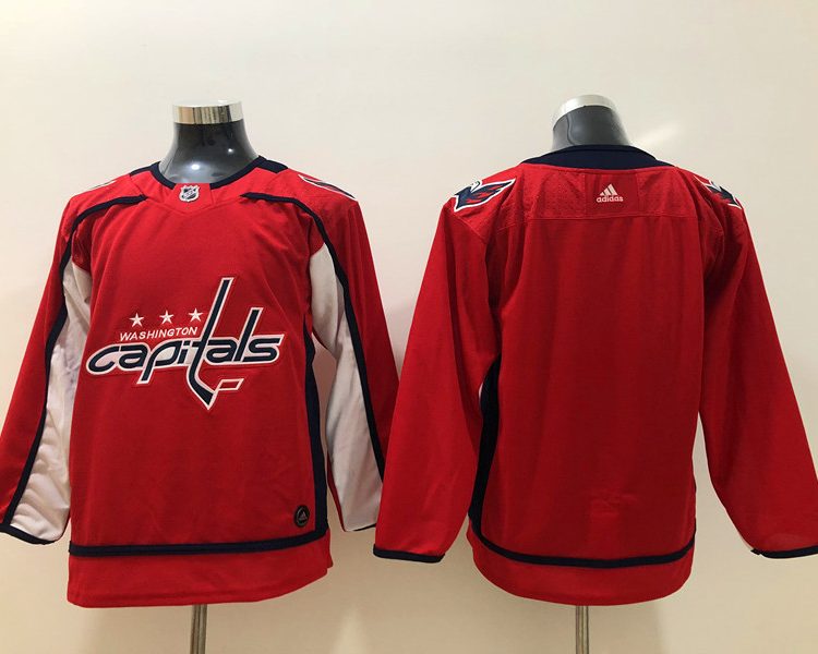 Men's Washington Capitals Red Breakaway Home Blank Jersey