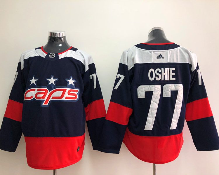 Men's Washington Capitals TJ Oshie #77 Navy Jersey