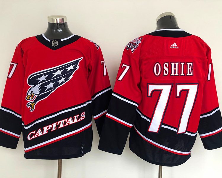 Men's Washington Capitals TJ Oshie #77 Red Jersey