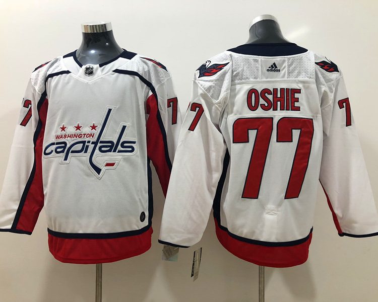 Men's Washington Capitals TJ Oshie #77 White Home Breakaway Jersey