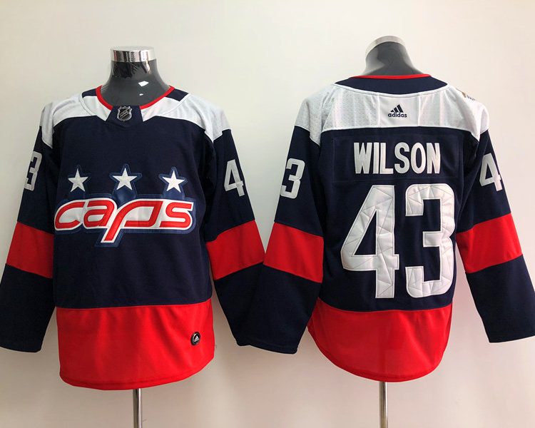 Men's Washington Capitals Tom Wilson #43 Navy Home Breakaway Jersey