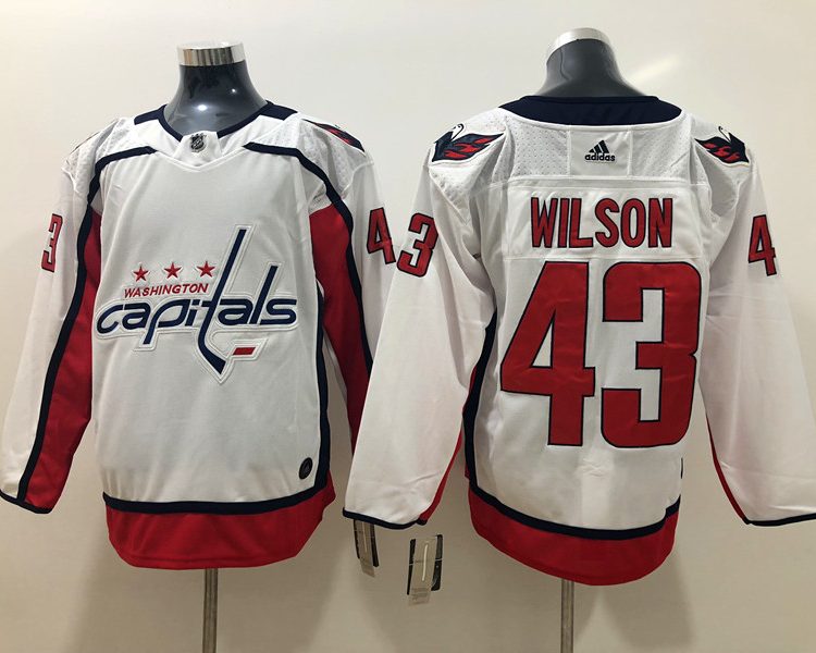 Men's Washington Capitals Tom Wilson #43 White Jersey