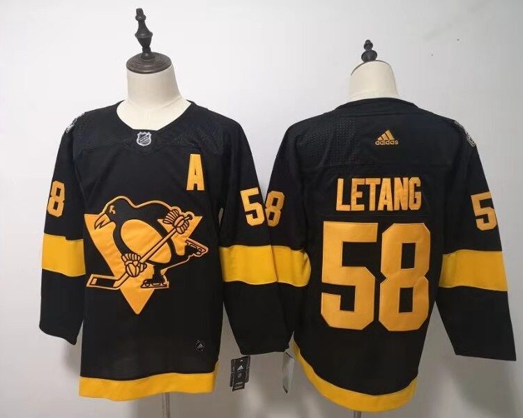 Men's Pittsburgh Penguins Kris Letang #58 Black Jersey