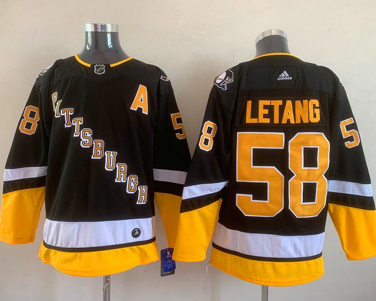 Men's Pittsburgh Penguins Kris Letang #58 Black Jersey