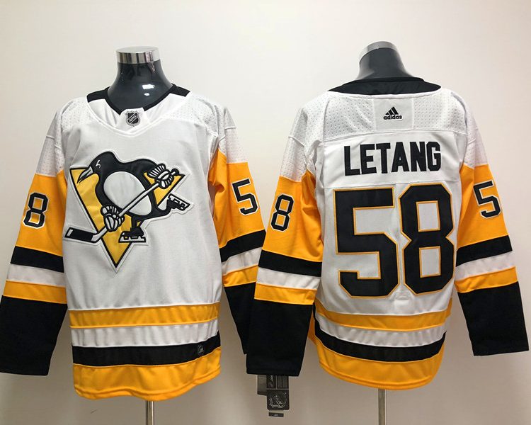 Men's Pittsburgh Penguins Kris Letang #58 White Jersey