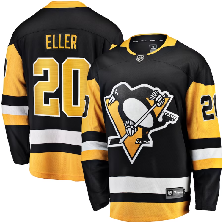 Men's Pittsburgh Penguins Lars Eller #20 Black Jersey