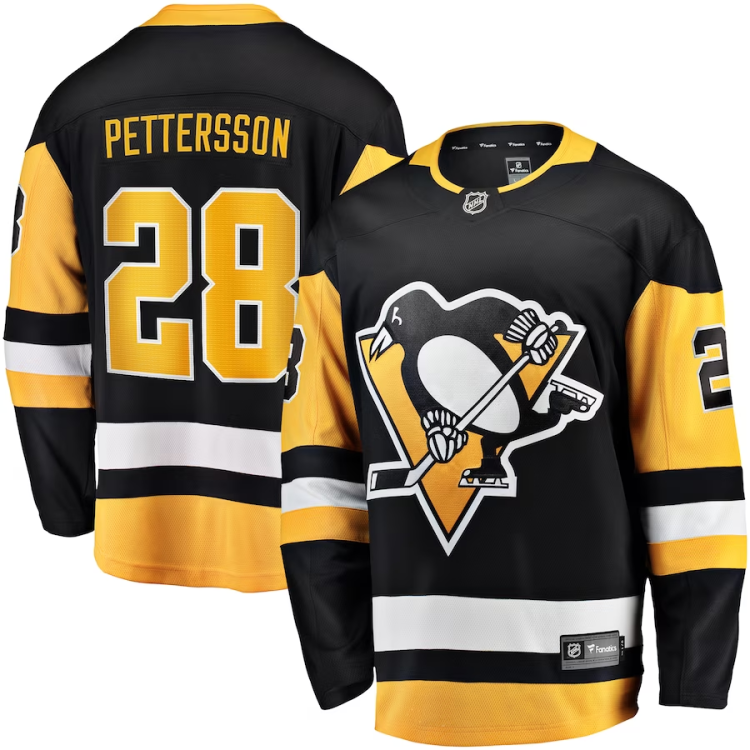 Men's Pittsburgh Penguins Marcus Pettersson #28 Black Jersey