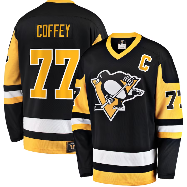 Men's Pittsburgh Penguins Paul Coffey #77 Black Jersey