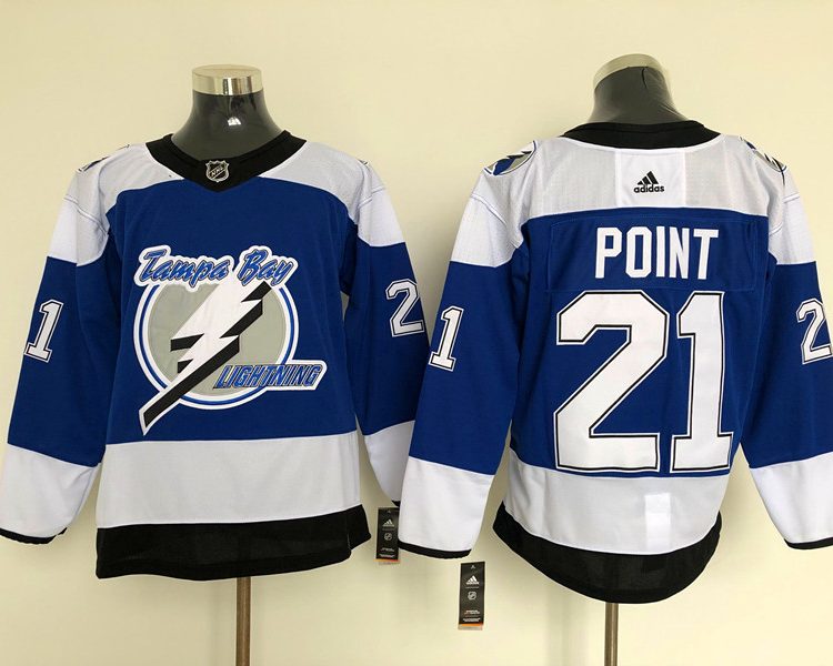 Men's Tampa Bay Lightning Brayden Point #21 Blue Jersey