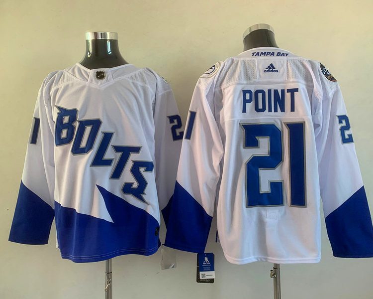 Men's Tampa Bay Lightning Brayden Point #21 White Home Breakaway Jersey
