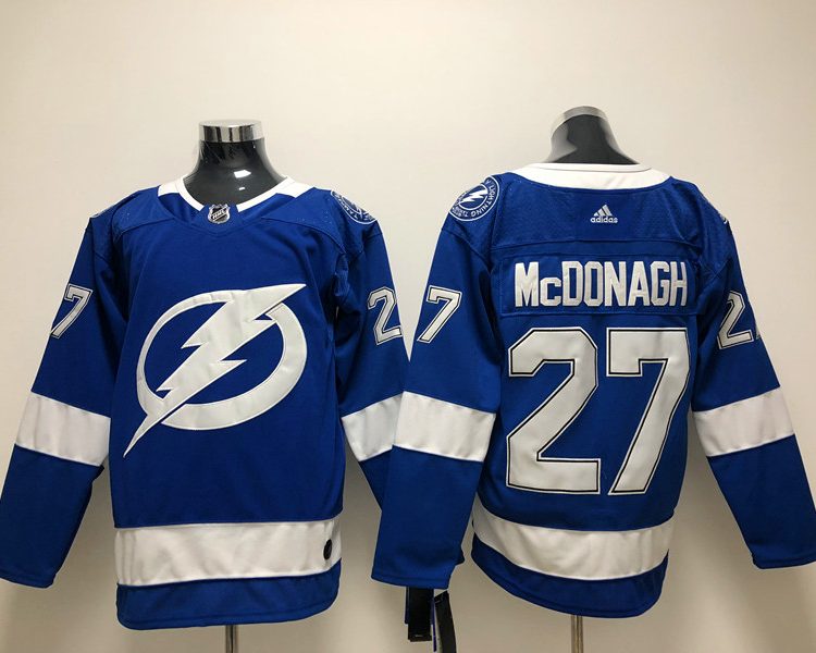 Men's Tampa Bay Lightning Ryan McDonagh #27 Blue Jersey