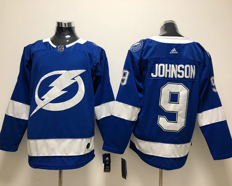 Men's Tampa Bay Lightning Tyler Johnson #9 Blue Jersey