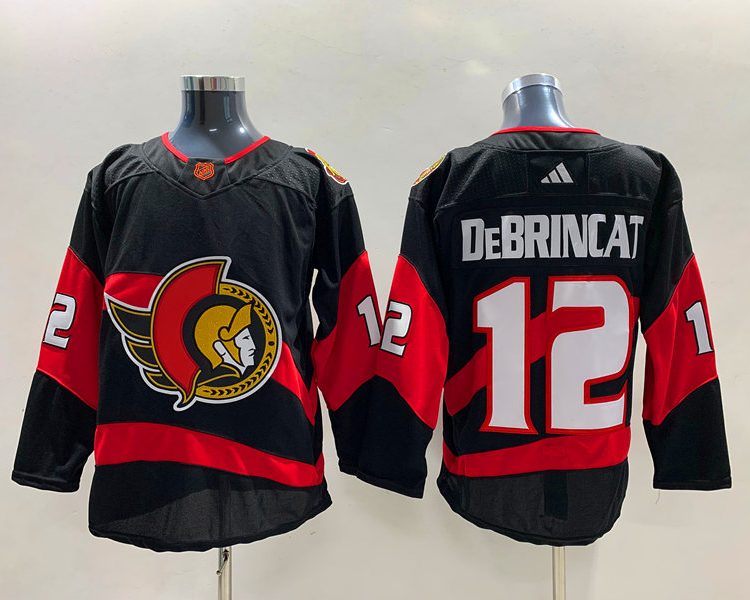 Men's Ottawa Senators Alex DeBrincat #12 Black Jersey