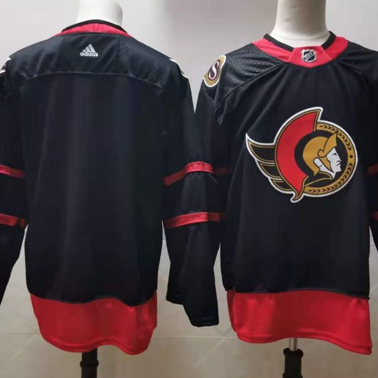 Men's Ottawa Senators Black Home Breakaway Blank Jersey