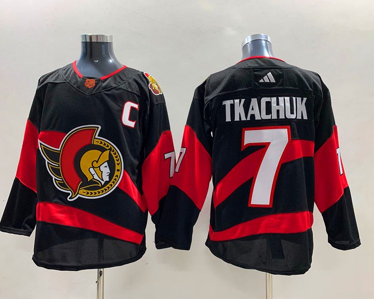 Men's Ottawa Senators Brady Tkachuk #7 Black Jersey