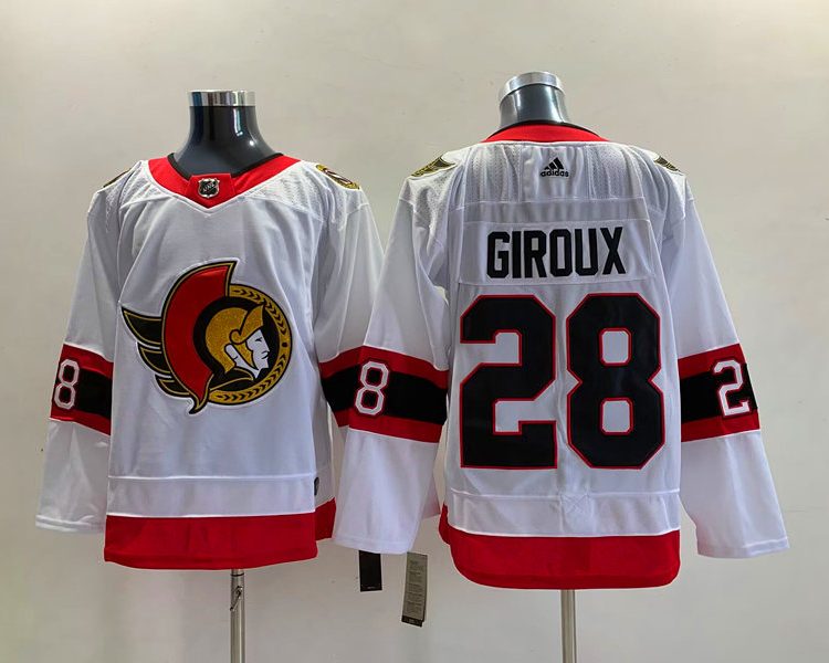 Men's Ottawa Senators Claude Giroux #28 White Jersey