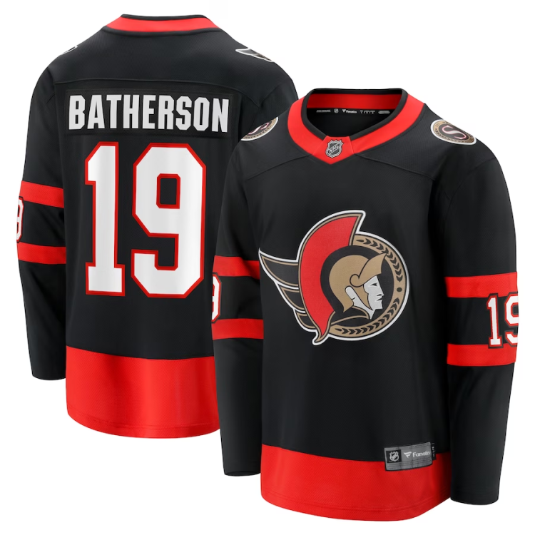 Men's Ottawa Senators Drake Batherson #19 Black Jersey