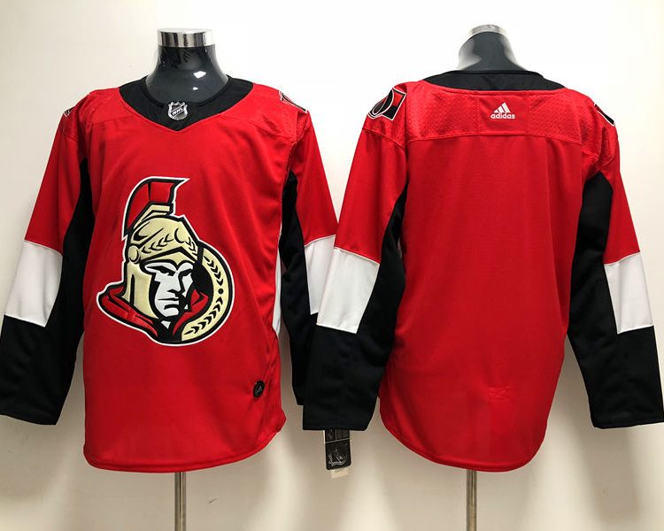Men's Ottawa Senators Red Home Authentic Blank Blank Jersey