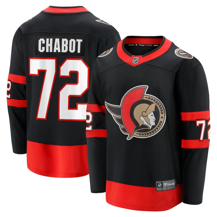Men's Ottawa Senators Thomas Chabot #72 Black Jersey