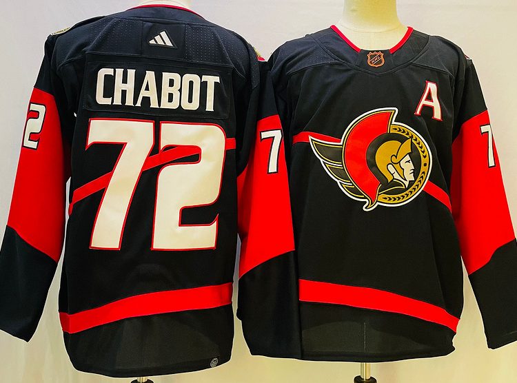Men's Ottawa Senators Thomas Chabot #72 Black Jersey