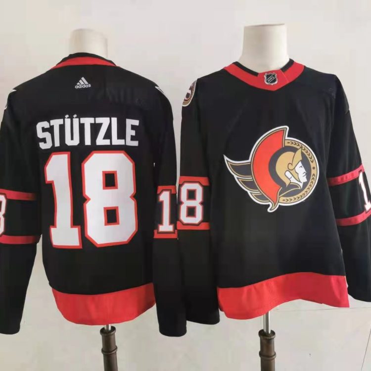 Men's Ottawa Senators Tim Stutzle #18 Black Jersey
