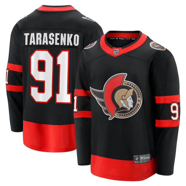 Men's Ottawa Senators Vladimir Tarasenko #91 Black Jersey