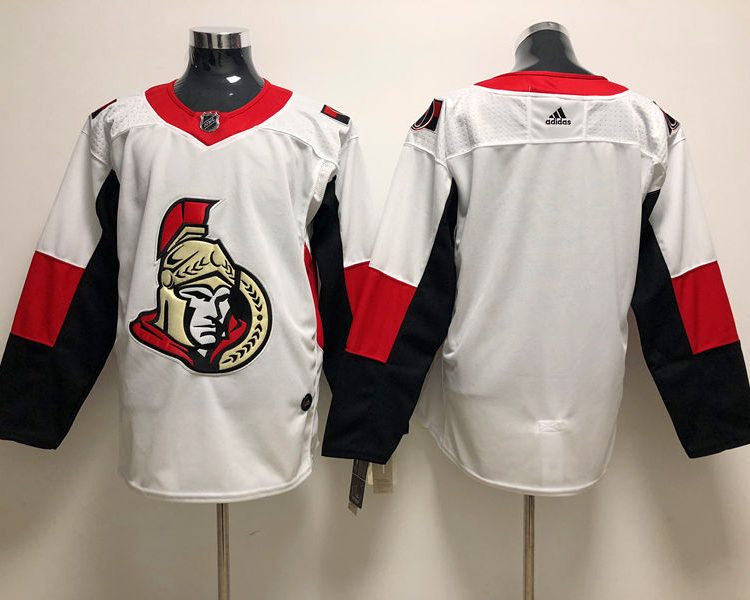 Men's Ottawa Senators White Away Breakaway Blank Jersey